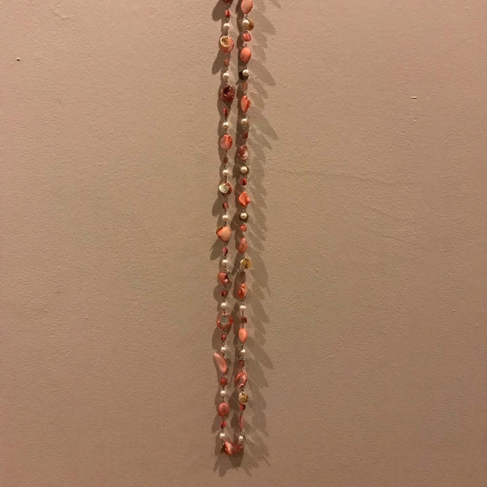 Long Beaded Shell Necklace